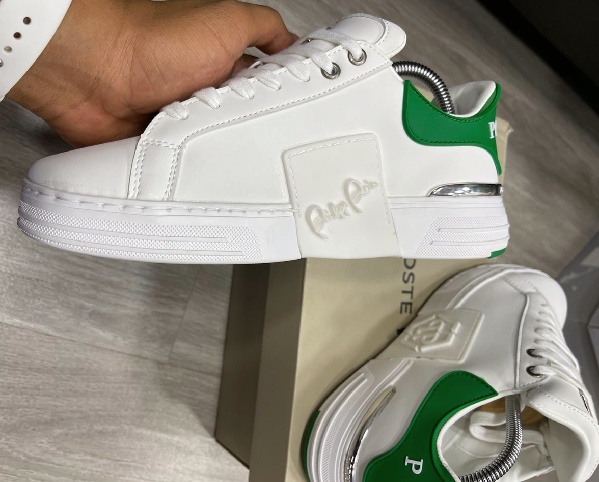 tenis philipp plein original hombre color blanco verde Comprar tienda onlineshoppingcenterg Colombia centro de compras en linea osc1